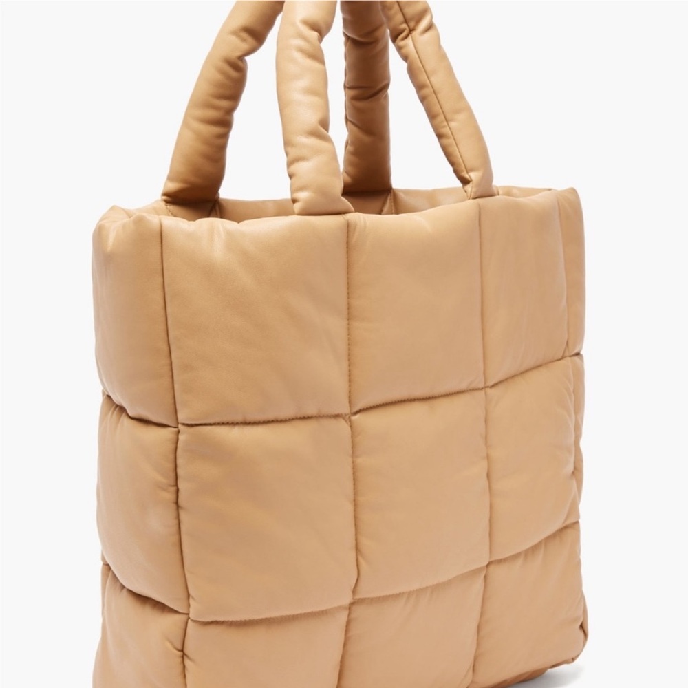 Stand Studio Assante puffy sand quilted faux-leather tote bag - Picture 3 of 12